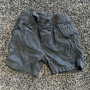 Gray Chambray Shorts